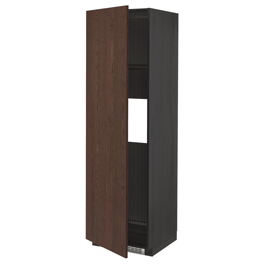 Шкаф для встроенной техники - IKEA METOD, 208x62x60см, черный, МЕТОД ИКЕА (изображение №1)