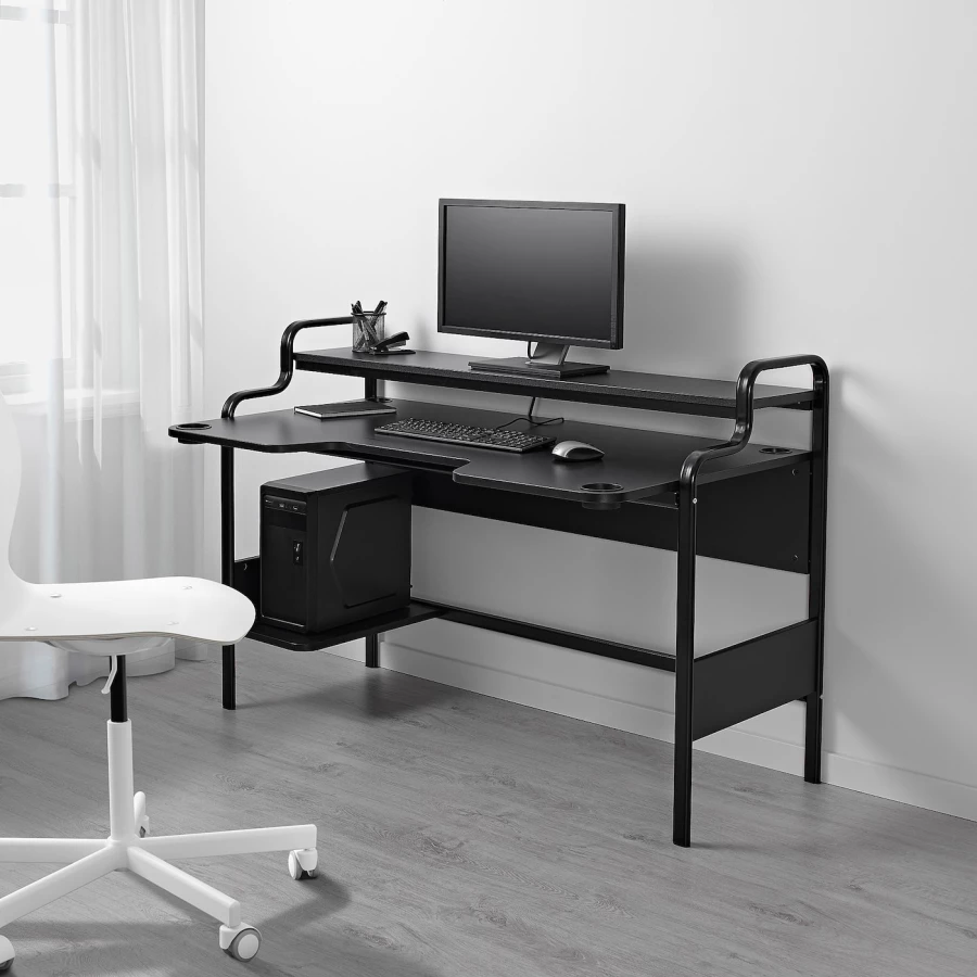 Игровой стол - IKEA FREDDE, 140х74х73 см, черный, ФРЕДДЕ ИКЕА (изображение №4)