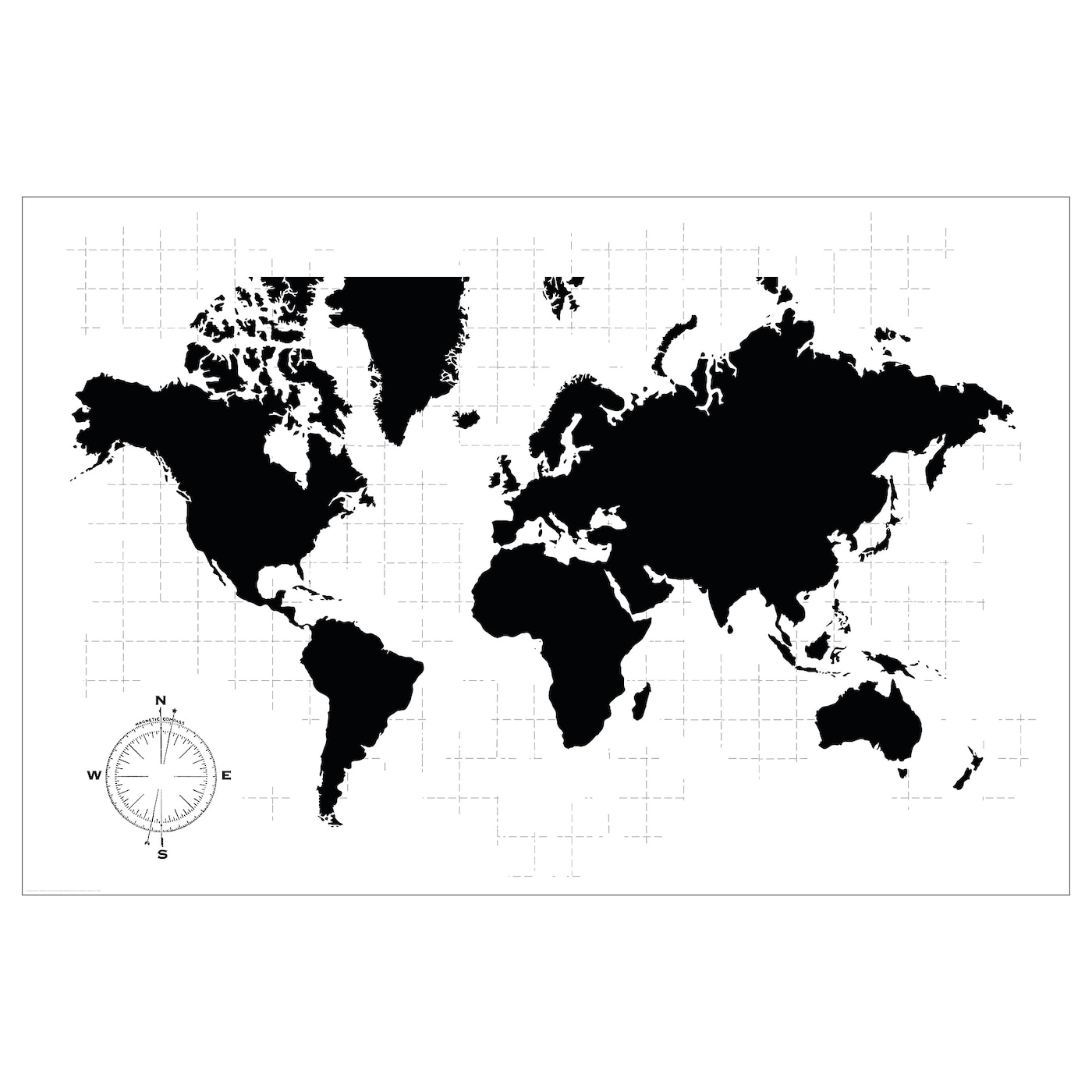 Постер - IKEA BILD, 91х61 см, «Карта мира», БИЛЬД ИКЕА