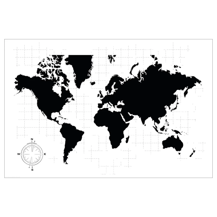 Постер - IKEA BILD, 91х61 см, «Карта мира», БИЛЬД ИКЕА (изображение №1)