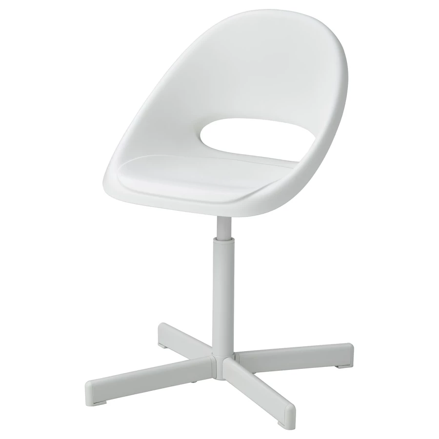 Детское рабочее кресло - IKEA LOBERGET/SIBBEN/ЛОБЕРГЕТ/СИББЕН ИКЕА, 56х56х75 см, белый (изображение №2)