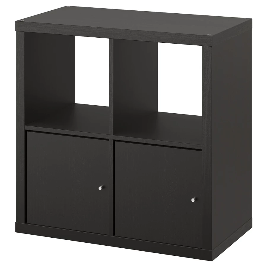 Книжный шкаф - IKEA KALLAX/КАЛЛАКС ИКЕА, 77х39х77 см, черно-коричневый (изображение №1)