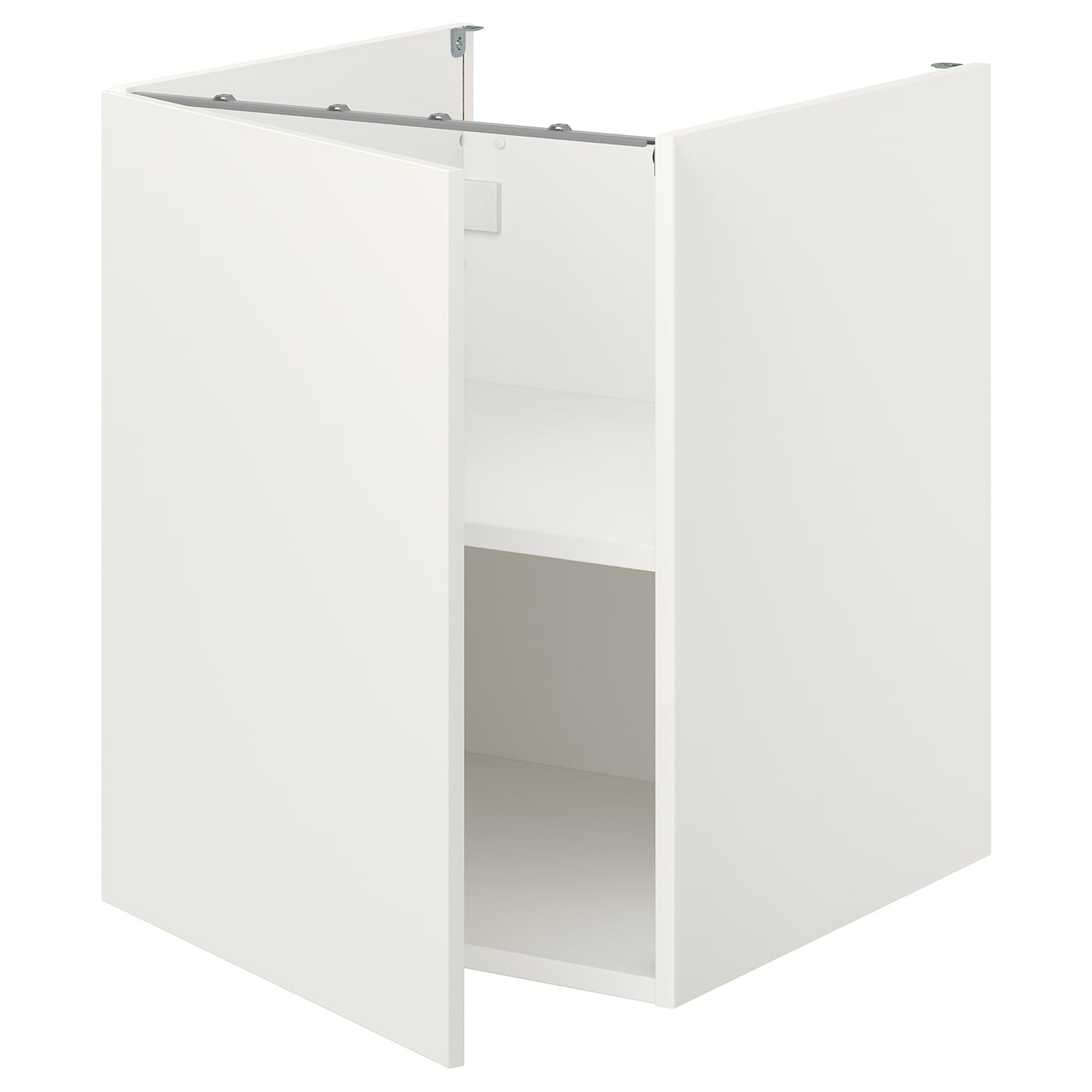 Шкаф с дверцами - IKEA ENHET, 75x62x60см, белый, ЭНХЕТ ИКЕА
