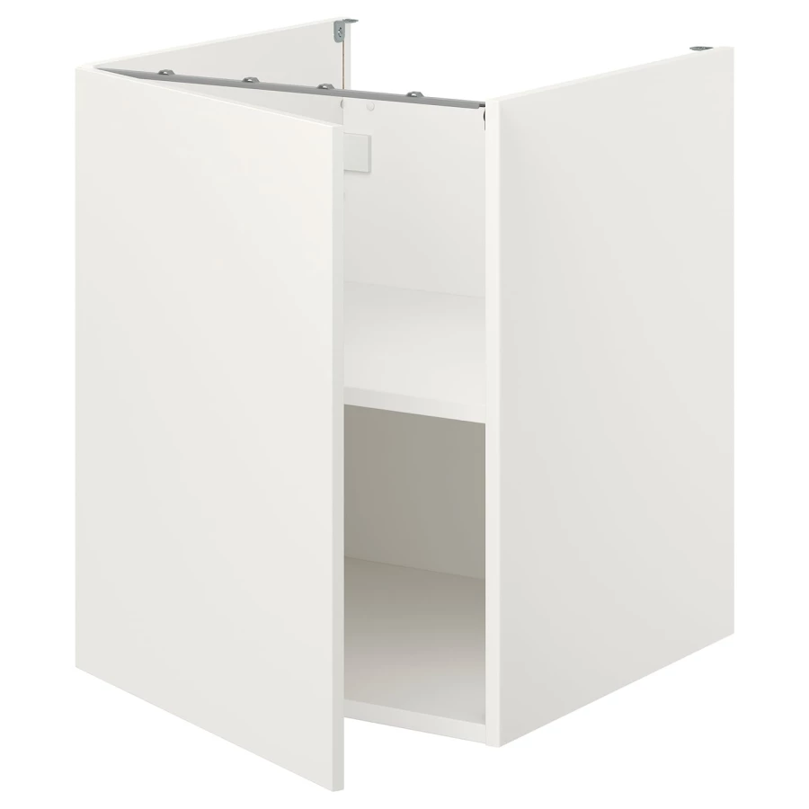 Шкаф с дверцами - IKEA ENHET, 75x62x60см, белый, ЭНХЕТ ИКЕА (изображение №1)