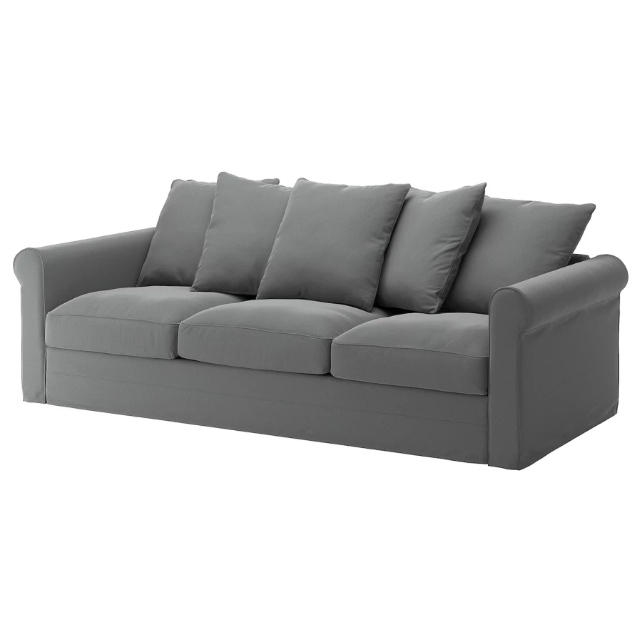 Чехол на 3-местный диван - GRÖNLID / GRОNLID  IKEA/  ГРЕНЛИД ИКЕА,  серый (изображение №1)