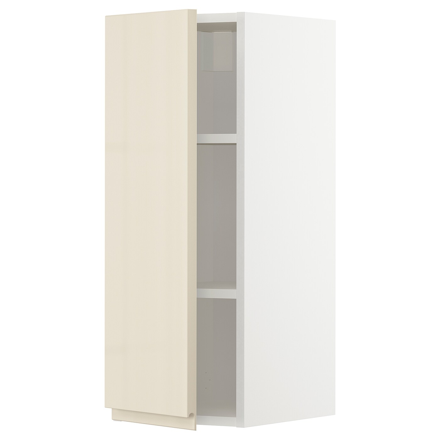 Навесной шкаф с полкой - METOD IKEA/ МЕТОД ИКЕА, 80х30 см, белый/бежевый