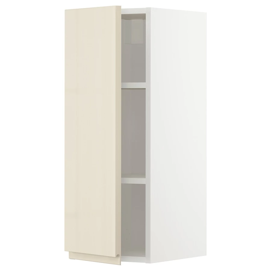 Навесной шкаф с полкой - METOD IKEA/ МЕТОД ИКЕА, 80х30 см, белый/бежевый (изображение №1)