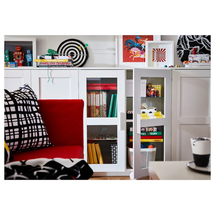 Шкаф - BRIMNES IKEA/ БРИМНЕС ИКЕА, 78x95х41 см,белый (изображение №5)
