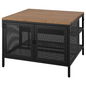 Журнальный стол - FJÄLLBO /FJАLLBO IKEA/ ФЬЕЛЛЬБО ИКЕА, 68x68x48 см, черный/коричневый