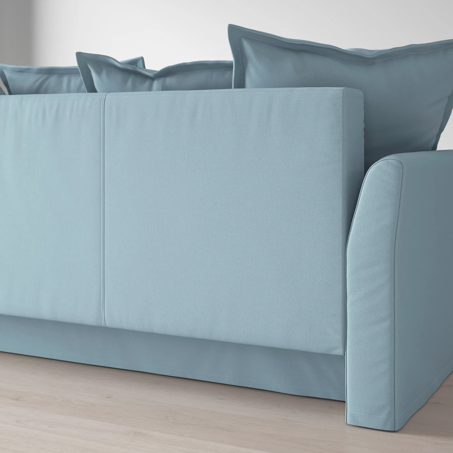 3-местный диван-кровать - IKEA HOLMSUND, 99x231см, голубой, ХОЛЬМСУНД ИКЕА (изображение №8)