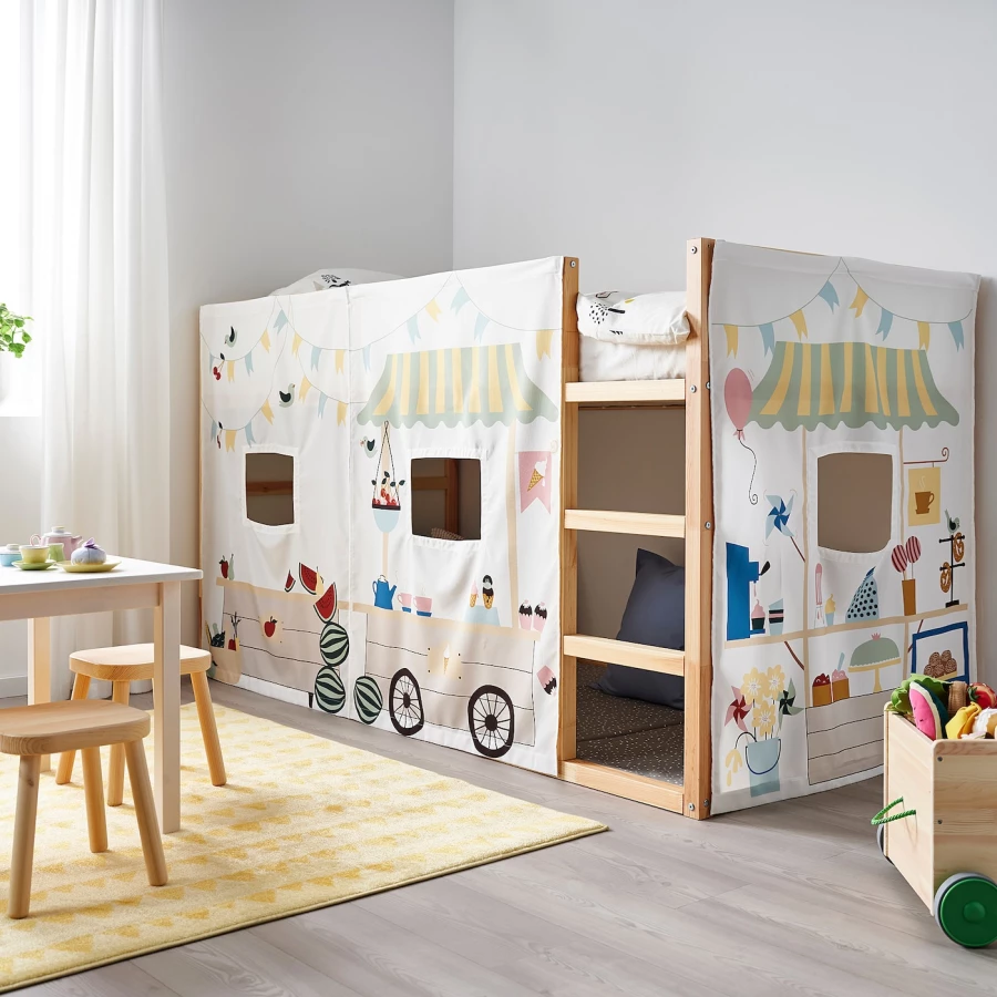 Балдахин для детей - IKEA KURA, 115x167x96см, белый, КЮРА ИКЕА (изображение №6)
