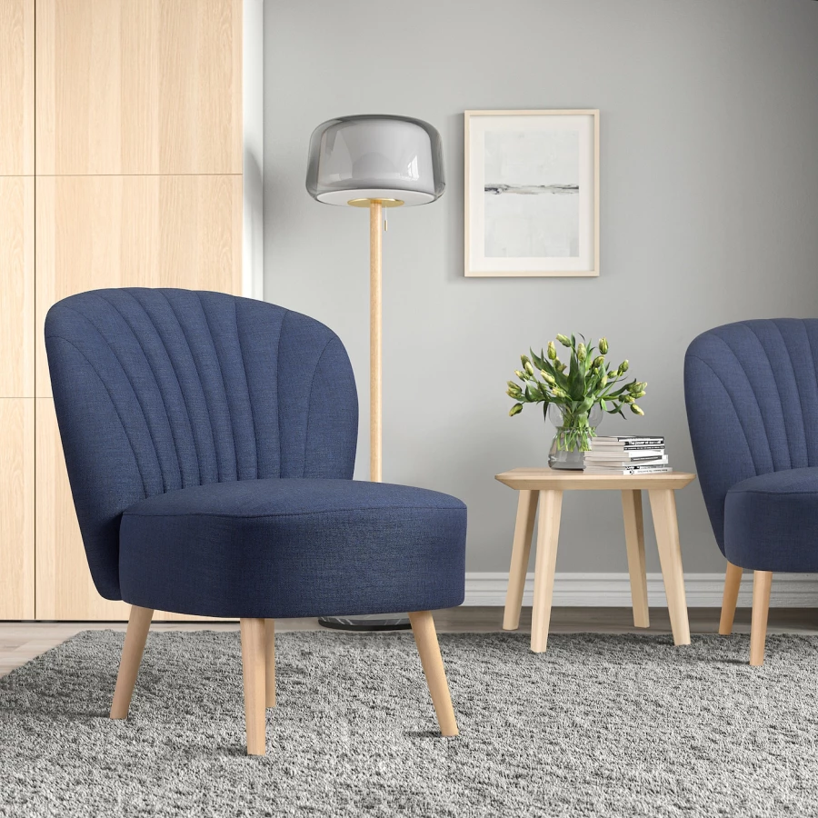 Кресло - IKEA BILLHAMN, 59х78х82 см, синий, БИЛЛХАМН ИКЕА (изображение №2)
