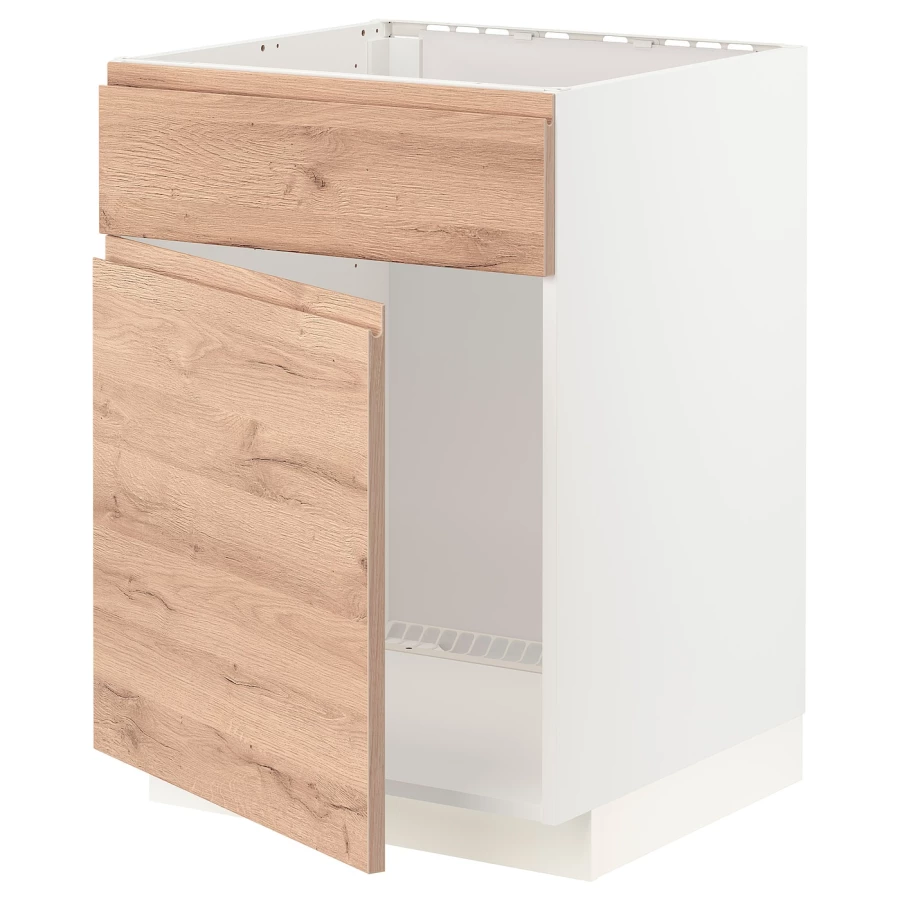 Напольный кухонный шкаф - METOD  IKEA/ МЕТОД ИКЕА, 88х60 см, белый/бежевый (изображение №1)