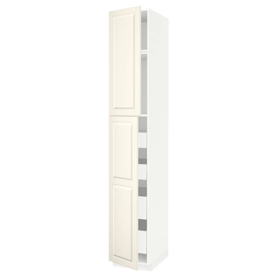 Высокий шкаф - IKEA METOD/MAXIMERA/МЕТОД/МАКСИМЕРА ИКЕА, 240х60х40  см, белый (изображение №1)