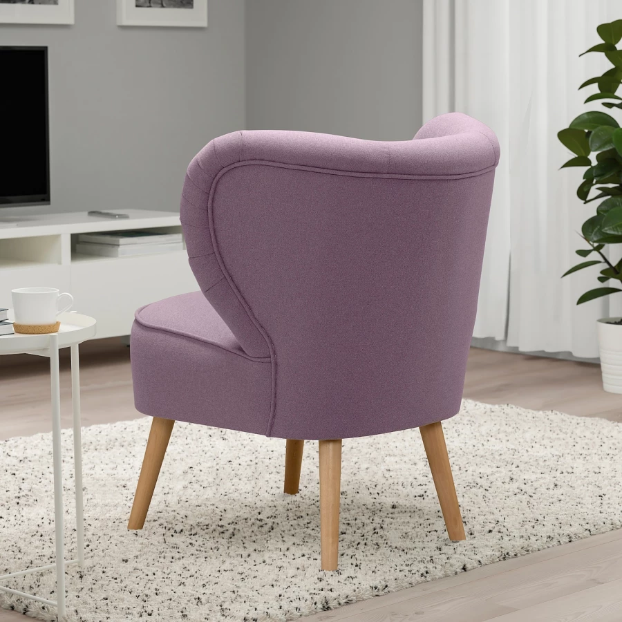 Кресло - IKEA GUBBO, 67х72х80 см, сиреневый, ГУББО ИКЕА (изображение №3)