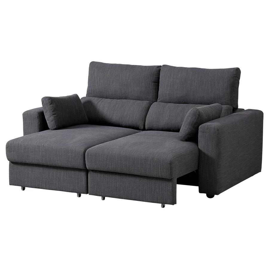 2-местный диван - IKEA ESKILSTUNA/ЭСКИЛЬСТУНА ИКЕА, 100х109х190 см, темно-серый (изображение №2)