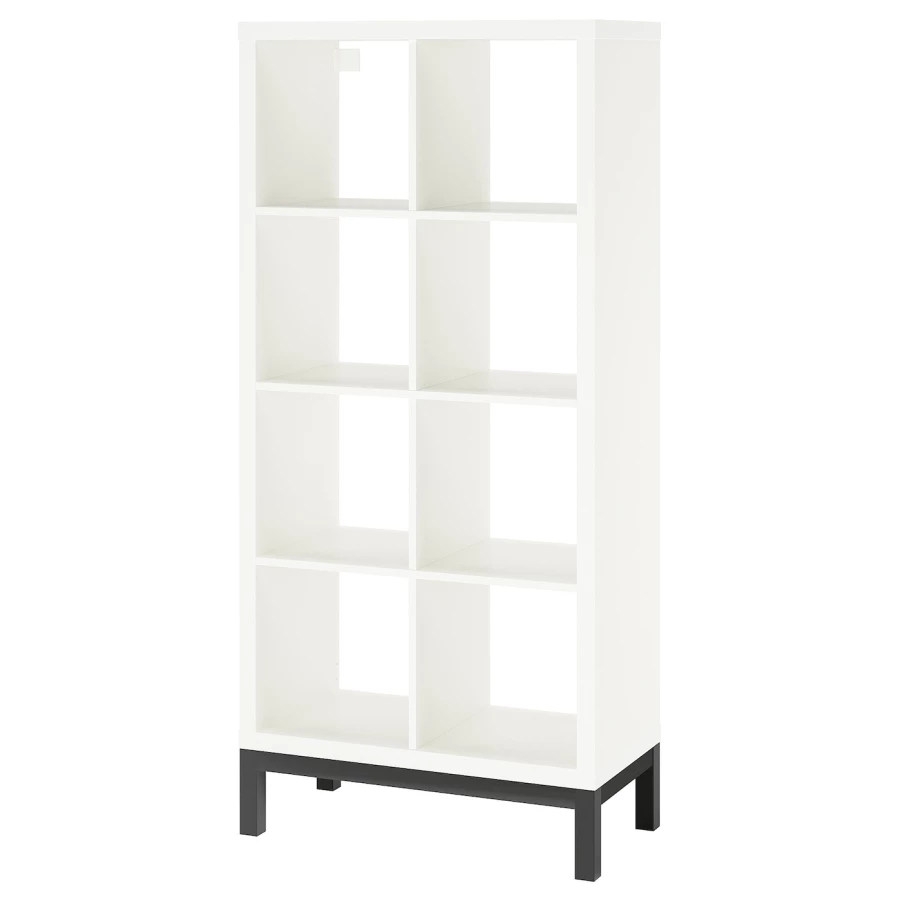 Стеллаж - IKEA KALLAX, 77х39х164 см, белый/черный, КАЛЛАКС ИКЕА (изображение №1)