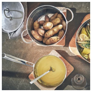 Второе фото. Кастрюля с крышкой - IKEA FINMAT, медь/нержавеющая сталь, 5 л ИКЕА