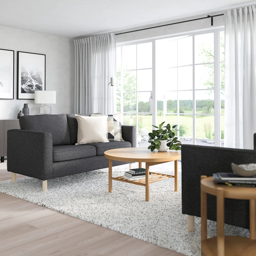 2-местный диван - IKEA PÄRUP/PARUP/ПЭРУП ИКЕА, 165х80х69 см, черный (изображение №2)