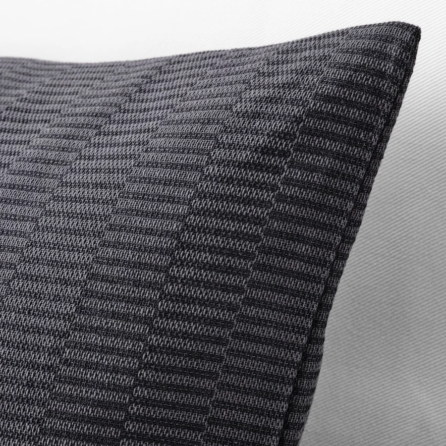 Чехол на подушку - PLOMMONROS IKEA/ ПЛОММОНРОС  ИКЕА, 50х50 см,  темно-серый (изображение №3)