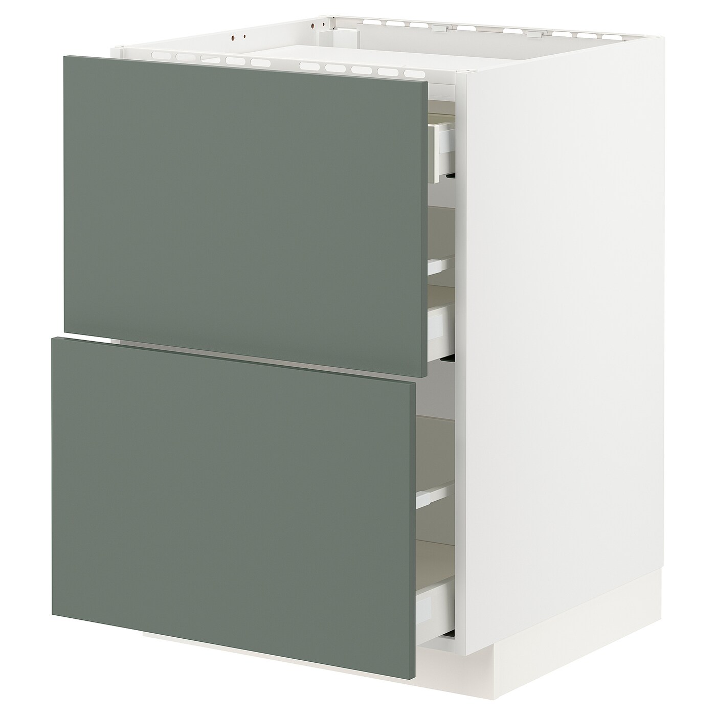 Напольный кухонный шкаф  - IKEA METOD MAXIMERA, 80x61,6x60см, белый/серый, МЕТОД МАКСИМЕРА ИКЕА