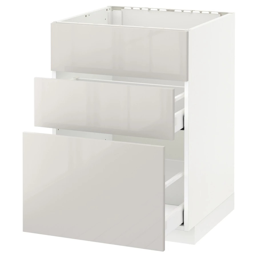 Напольный кухонный шкаф  - IKEA METOD MAXIMERA, 88x61,8x60см, белый, МЕТОД МАКСИМЕРА ИКЕА (изображение №1)