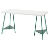 Письменный стол - IKEA LAGKAPTEN/TILLSLAG, 140х60 см, белый/зеленый, ЛАГКАПТЕН/ТИЛЛЬСЛАГ ИКЕА