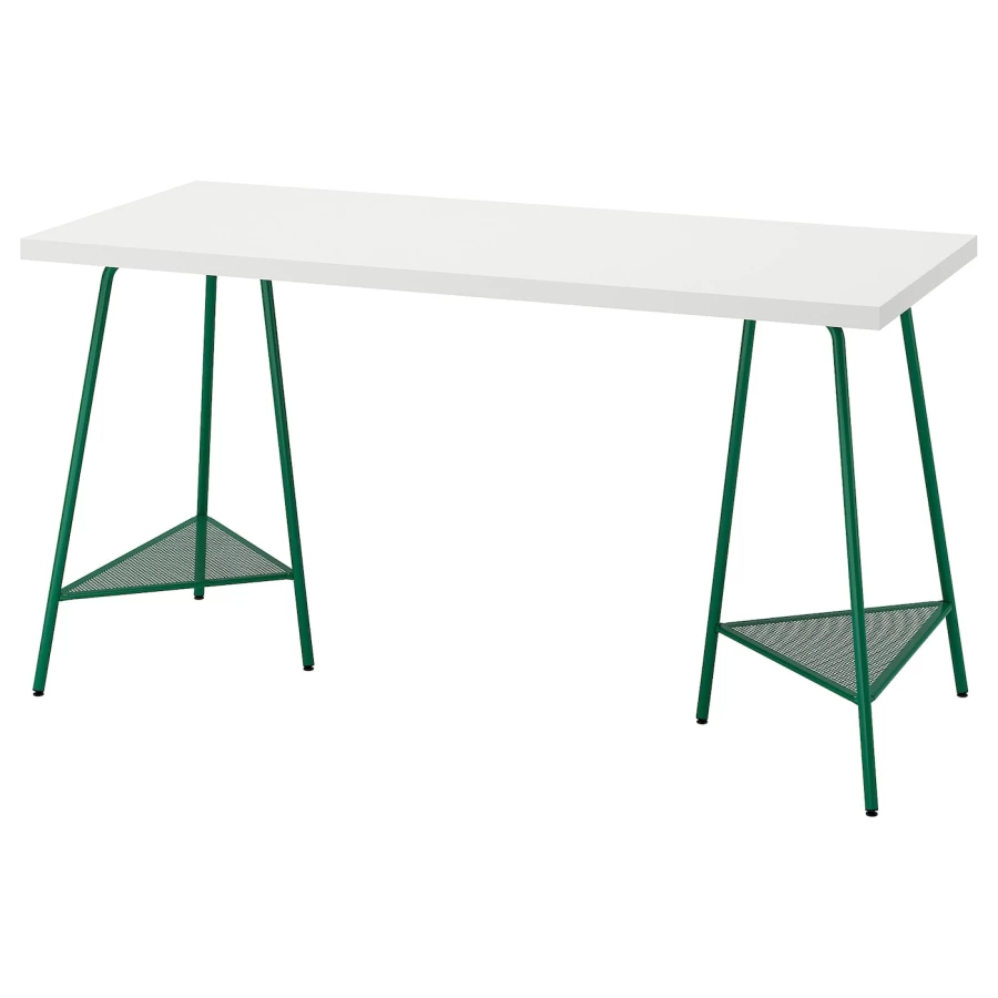 Письменный стол - IKEA LAGKAPTEN/TILLSLAG, 140х60 см, белый/зеленый, ЛАГКАПТЕН/ТИЛЛЬСЛАГ ИКЕА (изображение №1)