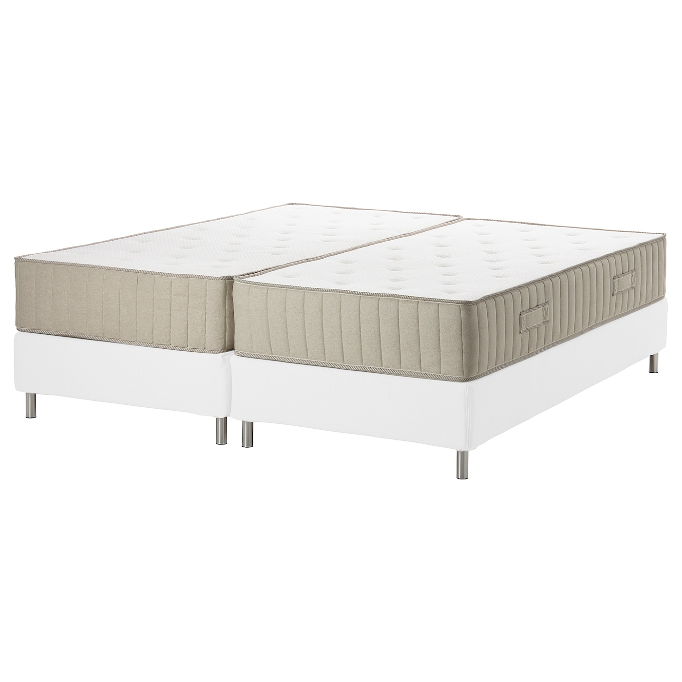Континентальная кровать - IKEA ESPEVÄR/VATNESTRÖM/ESPEVAR/VATNESTROM, 200х180 см, жесткий матрас, белый, ЭСПЕВАР/ВАТНЕСТРЁМ/ВАТНЕСТРЕМ ИКЕА