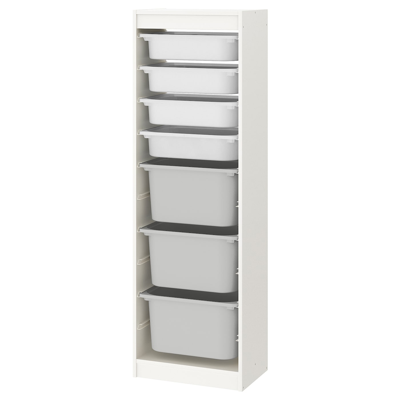 Стеллаж - IKEA TROFAST, 46х30х145 см, белый/бело-серый, ТРУФАСТ ИКЕА