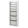 Стеллаж - IKEA TROFAST, 46х30х145 см, белый/серый, ТРУФАСТ ИКЕА