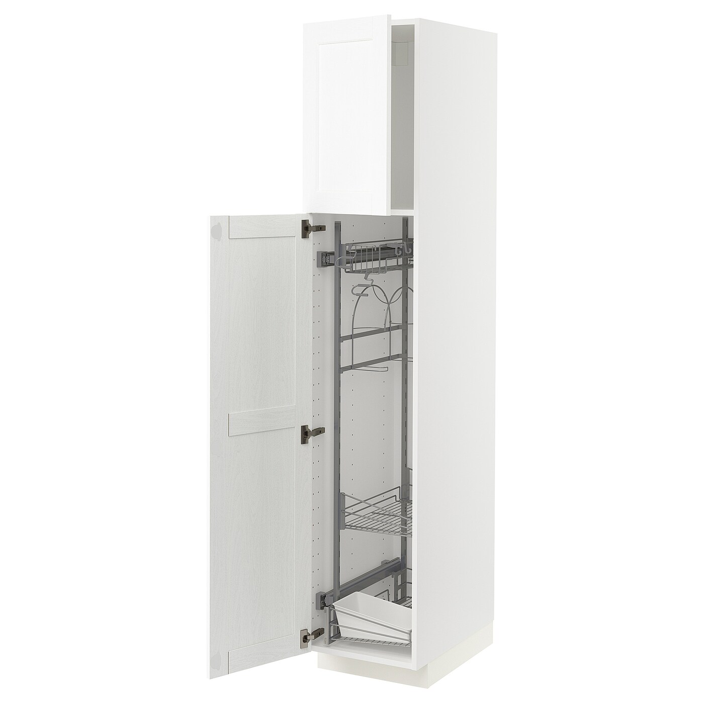 Высокий шкаф/бытовой - IKEA METOD/МЕТОД ИКЕА, 200х60х40 см, белый