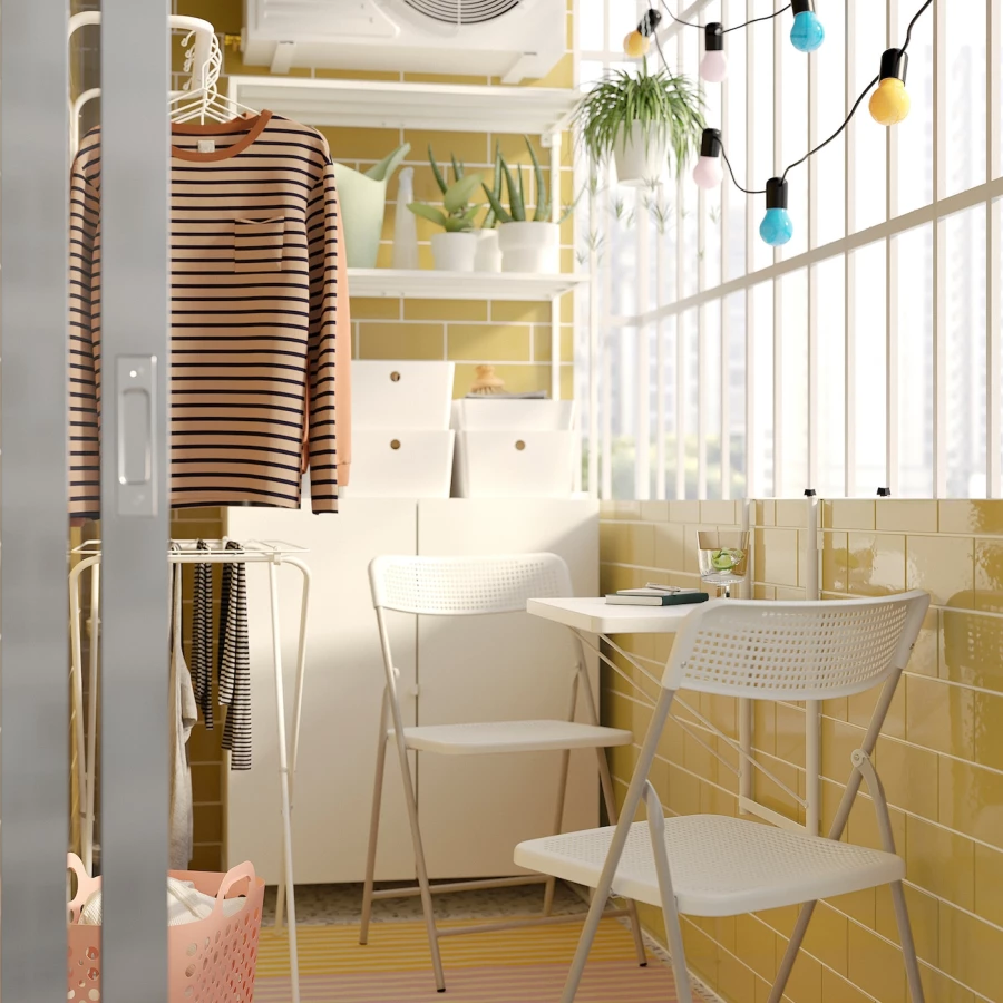 Стол садовый - IKEA TORPARÖ/TORPARO, 50х35 см, белый, ТОРПАРЁ ИКЕА (изображение №2)