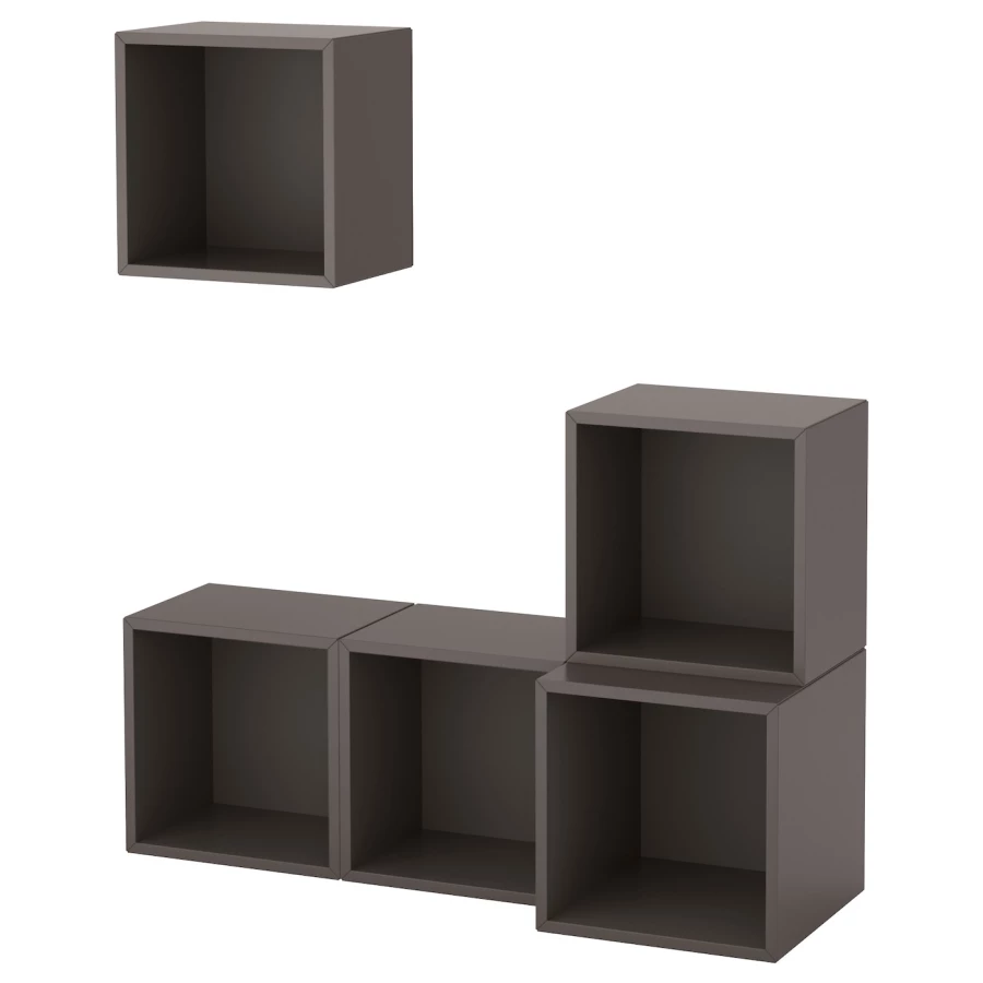 Комбинация навесных шкафов - IKEA EKET, темно-серый, 105x35x120 см, ЭКЕТ ИКЕА (изображение №1)