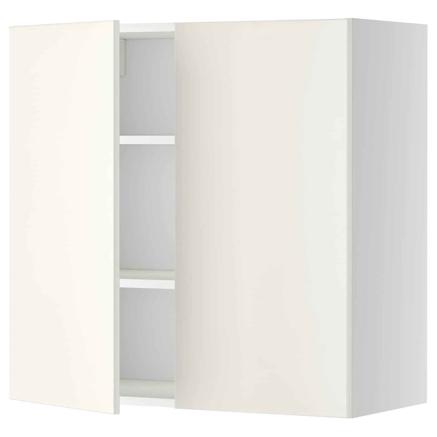 Навесной шкаф с полкой - METOD IKEA/ МЕТОД ИКЕА, 60х60 см, белый/светло-бежевый