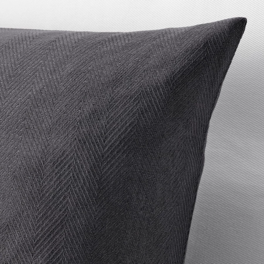 Чехол на подушку - PRAKTSALVIA IKEA/ ПРАКТСАЛЬВИА  ИКЕА, 50х50 см, темно-серый (изображение №4)