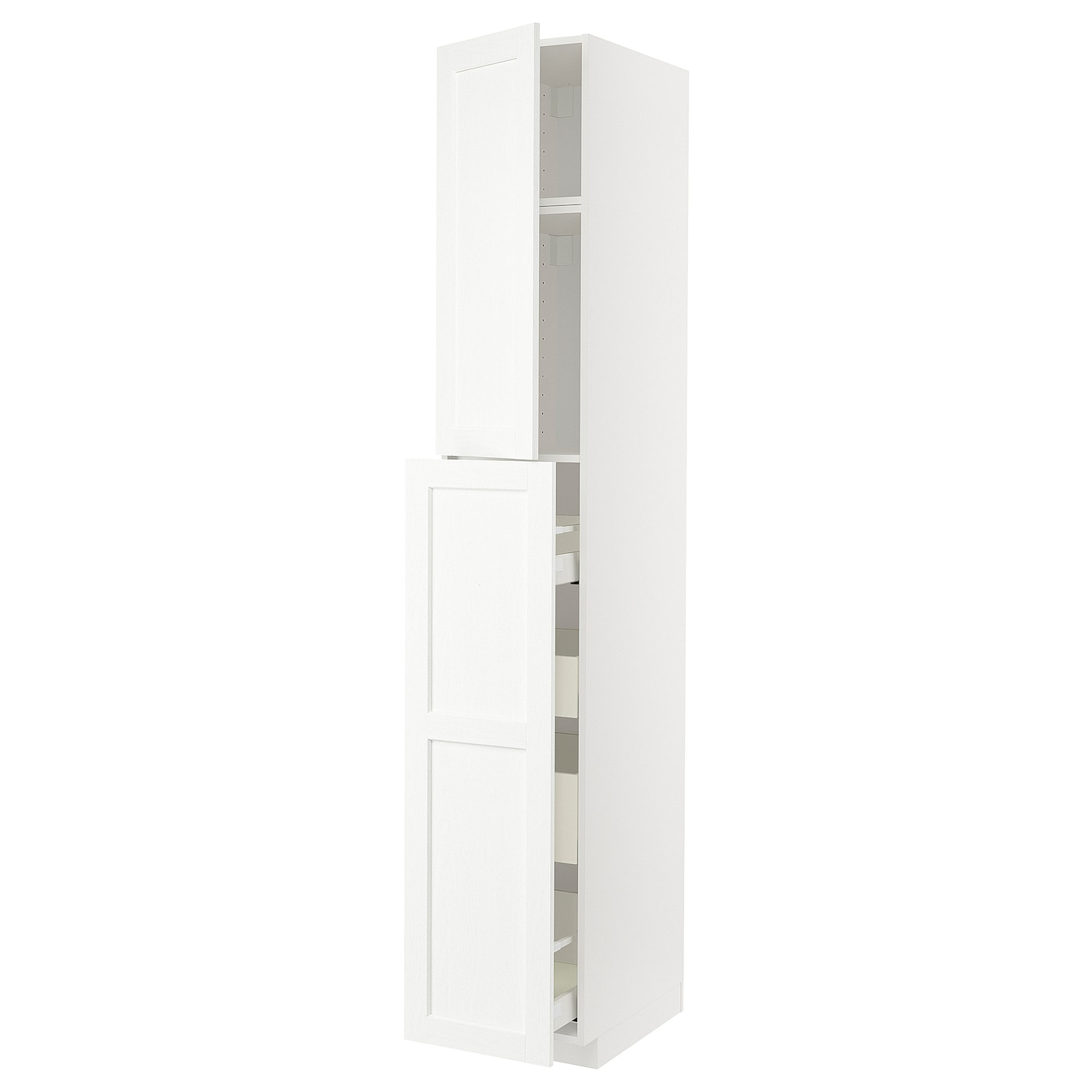 Высокий шкаф - IKEA METOD/MAXIMERA/МЕТОД/МАКСМЕРА ИКЕА, 240х60х40 см, белый