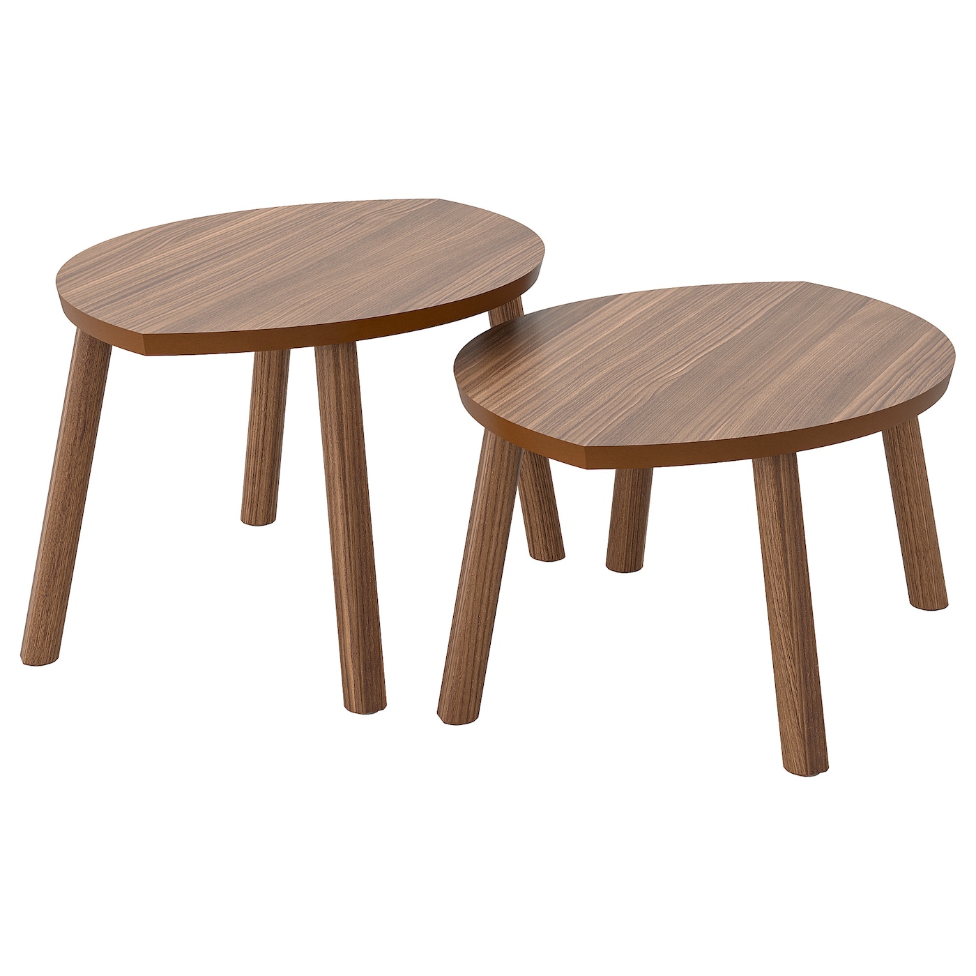 Комплект столов, 2 шт - IKEA STOCKHOLM/ИКЕА СТОКГОЛЬМ, шпон грецкого ореха, 72х47х36 см