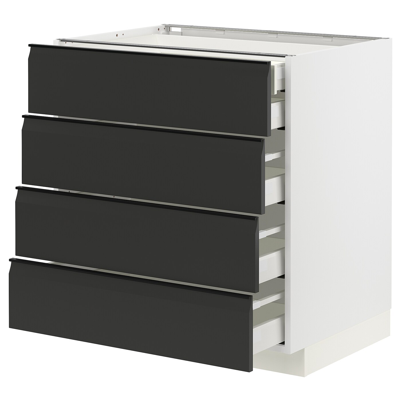 Напольный шкаф  - IKEA METOD MAXIMERA, 88x61,6x80см, белый/черный, МЕТОД МАКСИМЕРА ИКЕА
