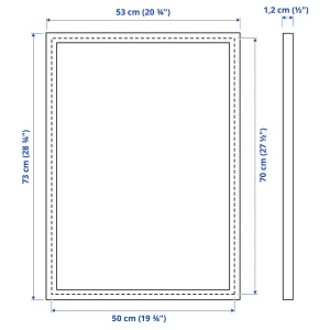 Второе фото. Рамка - IKEA FISKBO, 50х70 см, черный, ФИСКБО ИКЕА