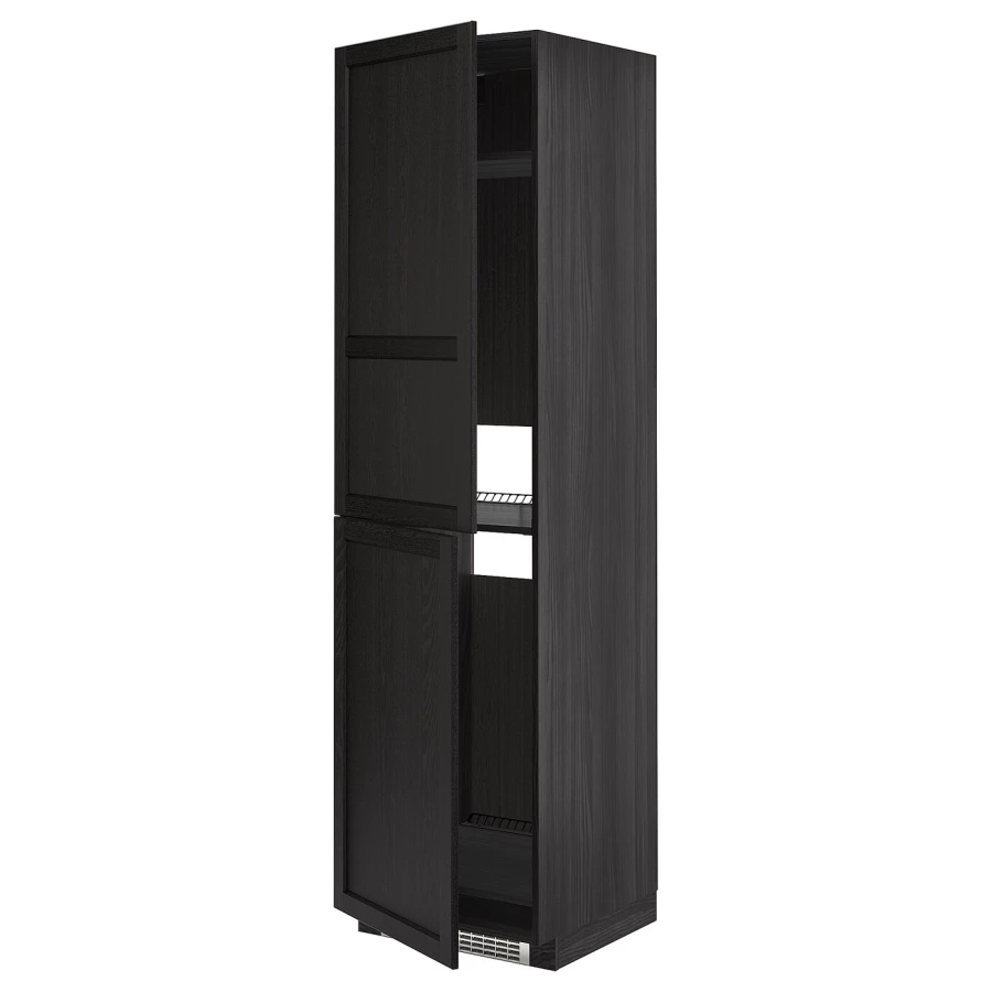 Шкаф для встроенной техники - IKEA METOD, 228x62x60см, черный, МЕТОД  ИКЕА (изображение №1)