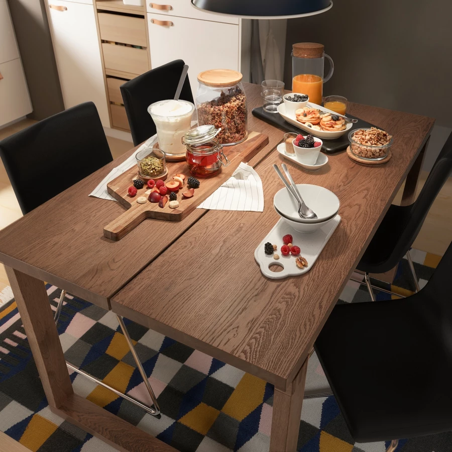 Стол обеденный - IKEA MÖRBYLÅNGA/MORBYLANGA, 140х85х75 см, коричневый, МОРБИЛОНГА ИКЕА (изображение №4)