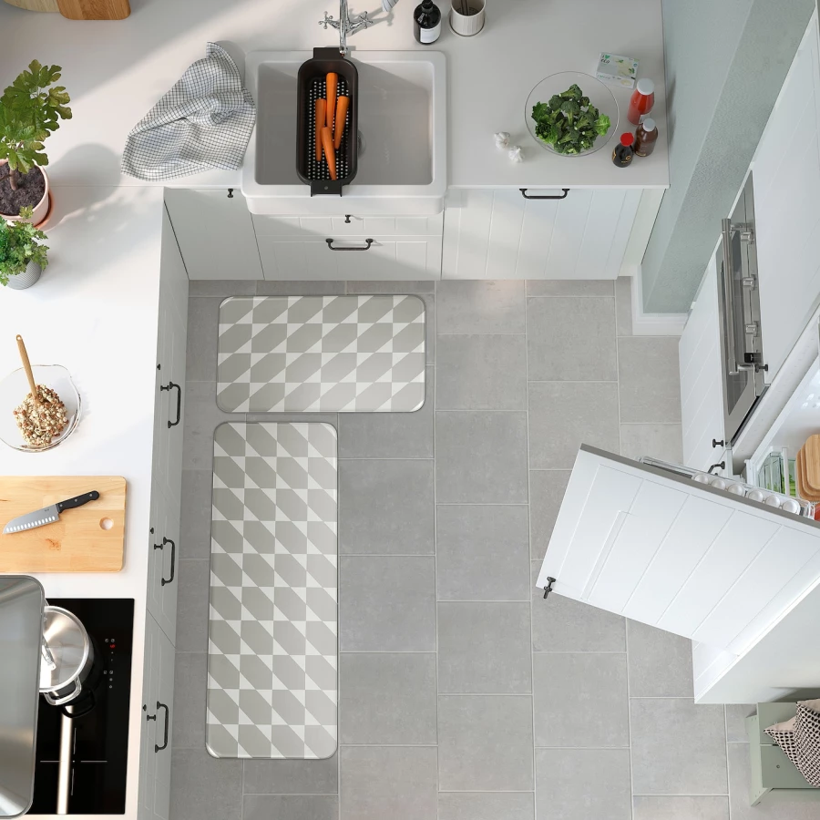 Кухонный коврик - IKEA GÅNGPASSAGE/GANGPASSAGE/ГАНГПАССАЖЕ ИКЕА, 70х45 см, серый (изображение №3)