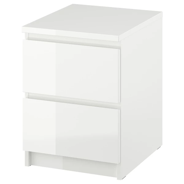 Комод - IKEA MALM/МАЛЬМ ИКЕА, 55х48х40 см, белый глянцевый