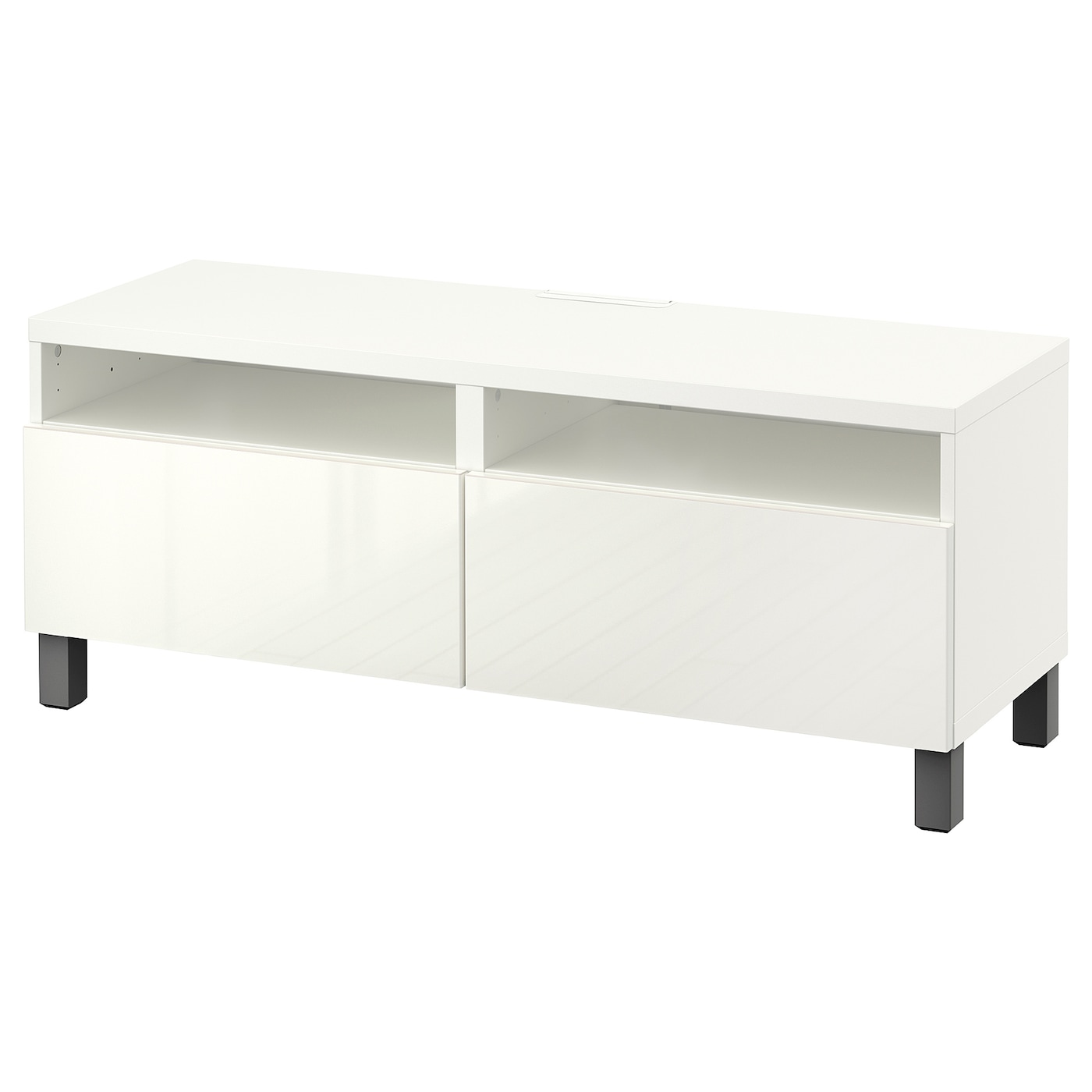 Тумба под ТВ с ящиками - IKEA BESTÅ/BESTA/БЕСТО ИКЕА, 42х48х120 см, белый