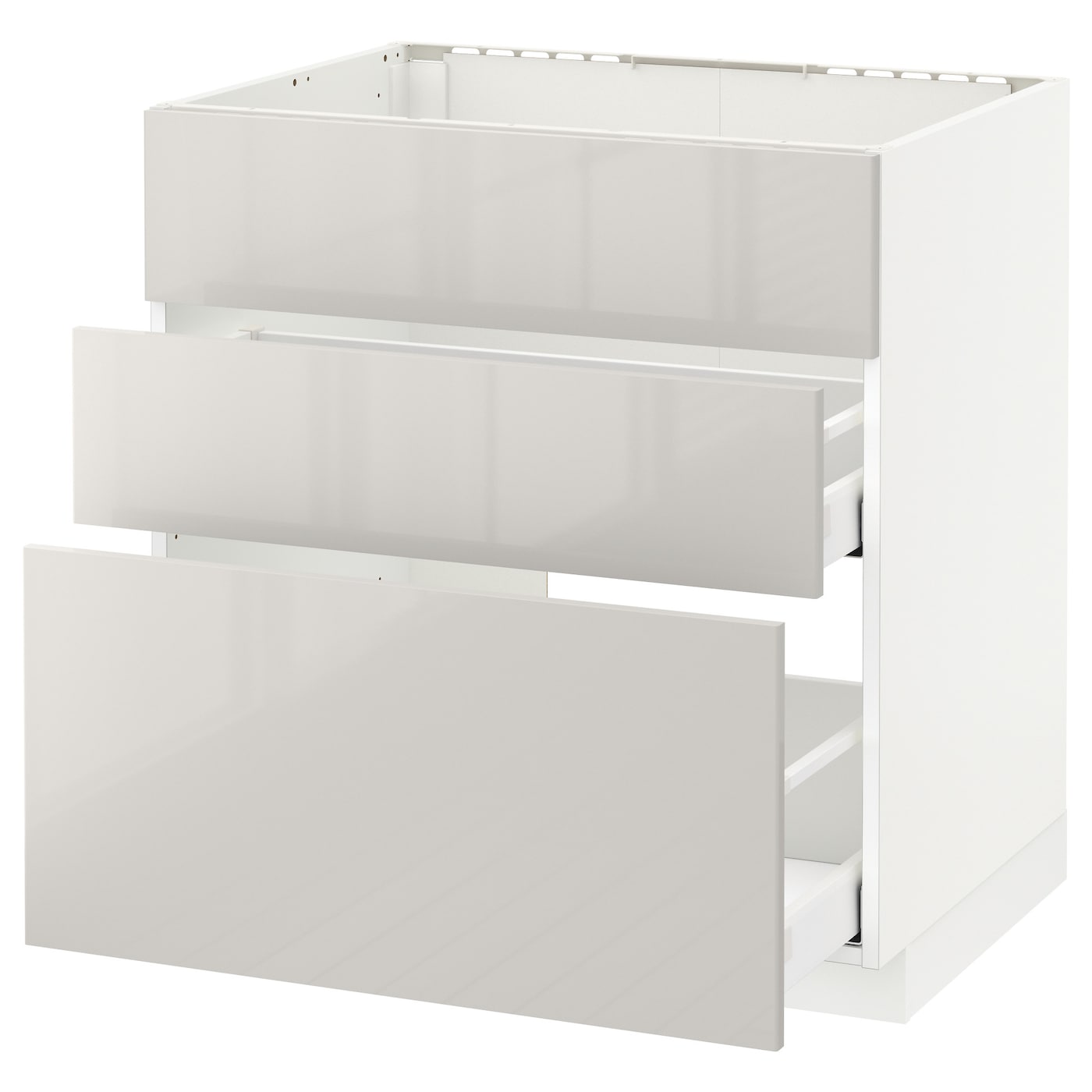 Напольный кухонный шкаф  - IKEA METOD MAXIMERA, 88x61,8x60см, белый/светло-серый, МЕТОД МАКСИМЕРА ИКЕА