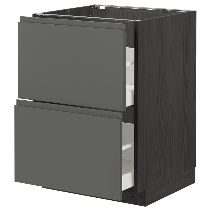 Напольный кухонный шкаф  - IKEA METOD MAXIMERA, 88x62,1x60см, серый, МЕТОД МАКСИМЕРА ИКЕА (изображение №1)
