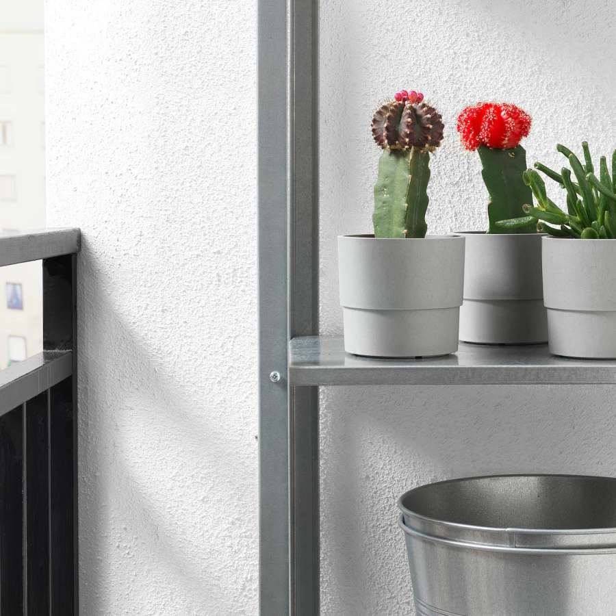 Горшок для растений - IKEA NYPON, 9 см, серый, НИПОН ИКЕА (изображение №3)