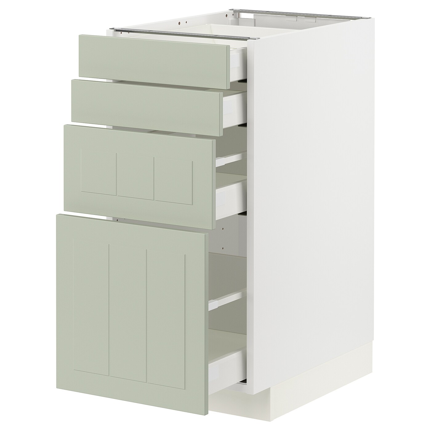 Напольный шкаф  - IKEA METOD MAXIMERA, 88x61,9x40см, белый/светло-серый, МЕТОД МАКСИМЕРА ИКЕА