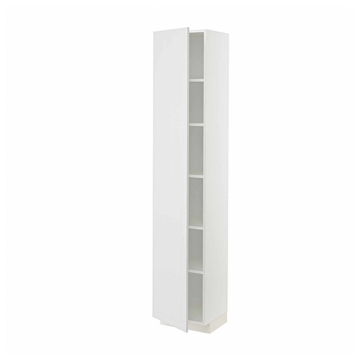Высокий кухонный шкаф с полками - IKEA METOD/МЕТОД ИКЕА, 200х37х40 см, белый